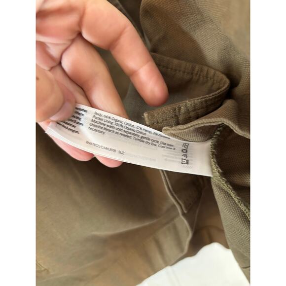 Eileen Fisher Stretch Cotton Hemp Canvas Jacket Green Size Medium Organic Cotton - Picture 6 of 6